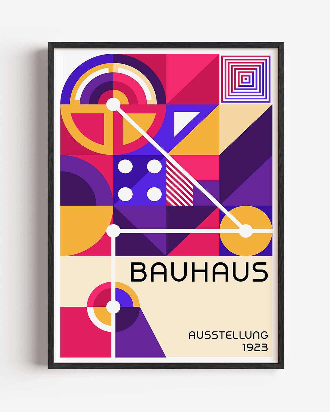 Vorm en kleur – staande Bauhaus poster als wanddecoratie