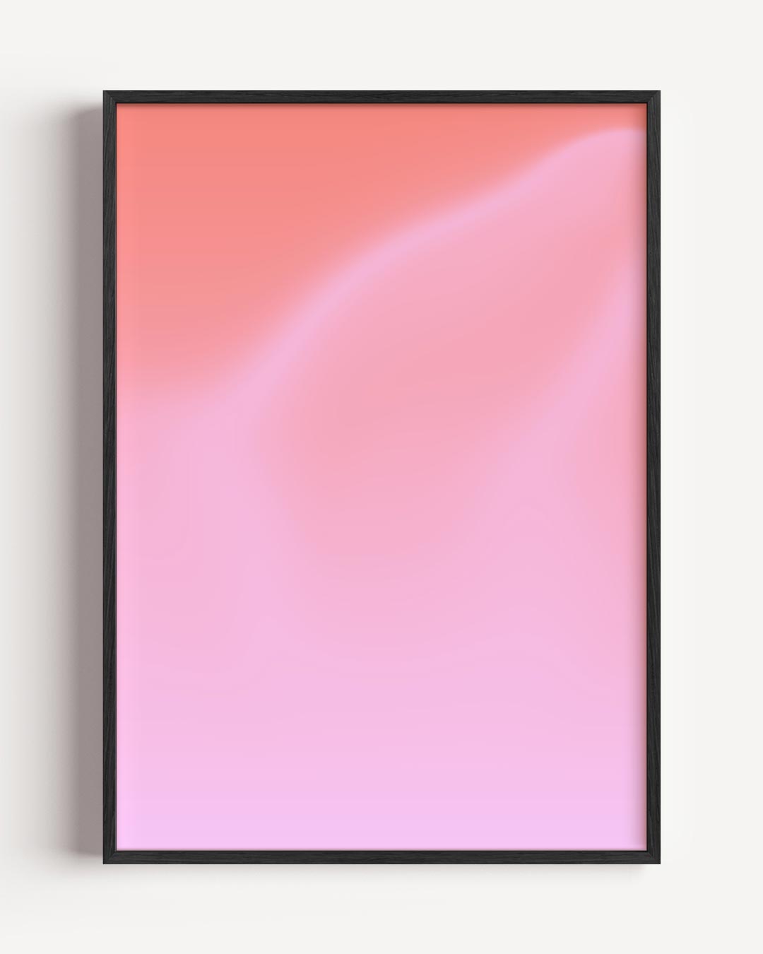 Zachte Roze Droom – kleurrijke abstracte portret poster als wanddecoratie