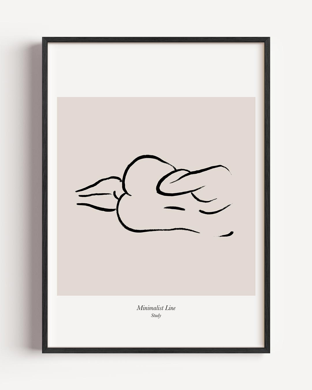 Elegante Minimalistische Lijntekening – lijntekening portret poster als wanddecoratie