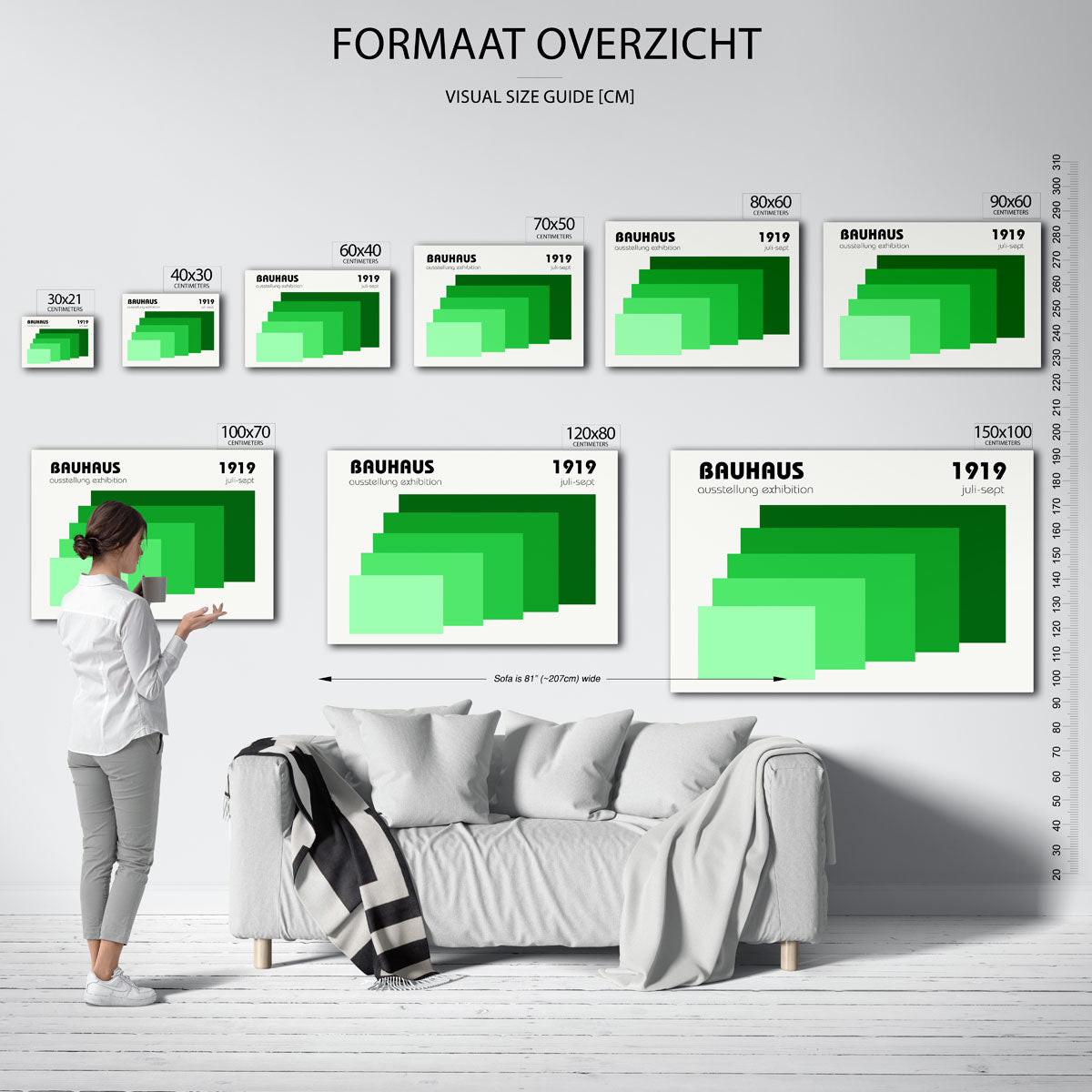 Vorm en balans – geometrische poster in Bauhaus-stijl van WallArtistic