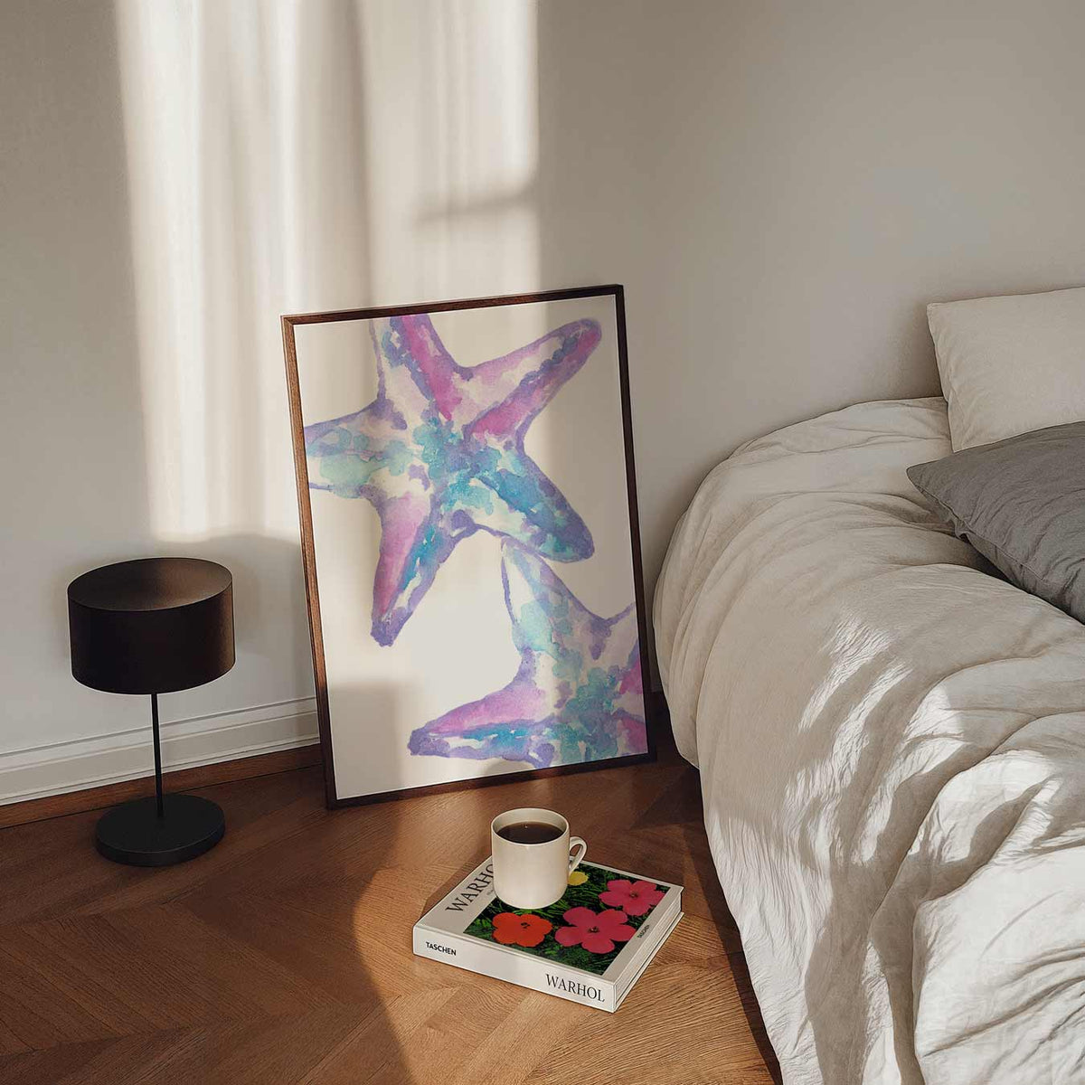 Paarse Zeesterren – staande dieren wanddecoratie van WallArtistic