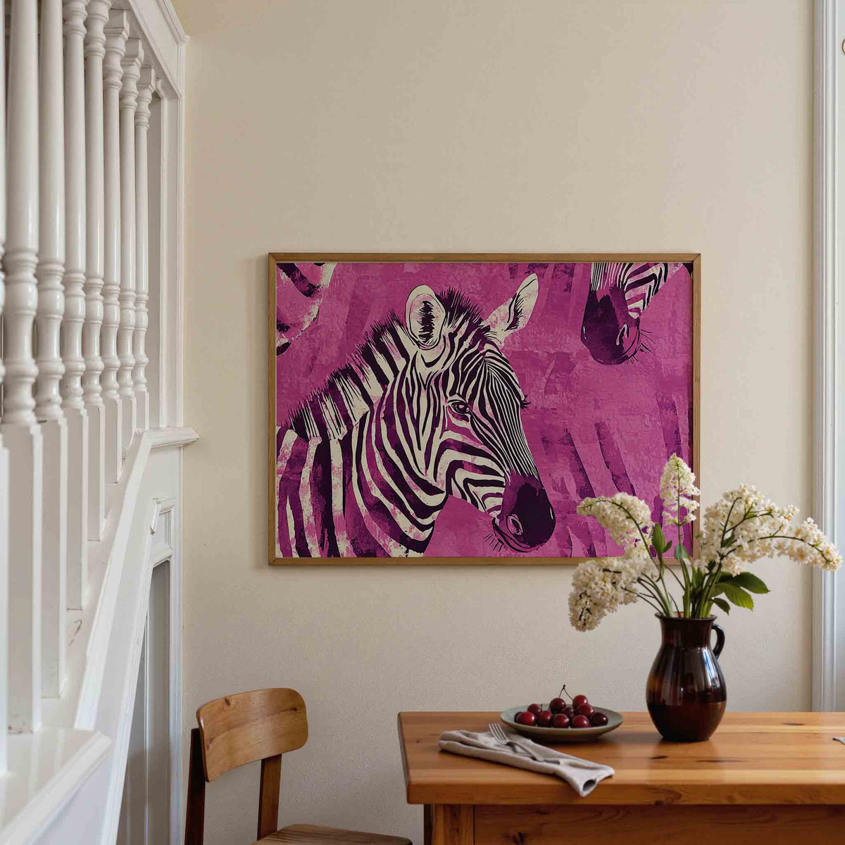 Zebra patroon – dieren poster in liggend formaat