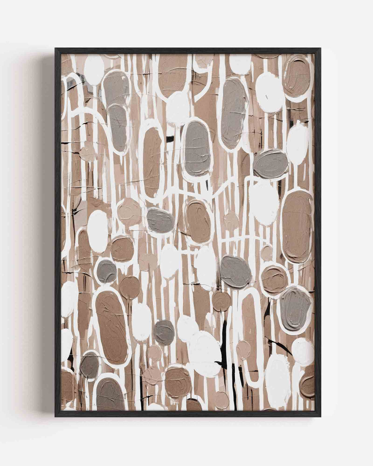 Abstracte vormen – zacht abstracte portret poster als wanddecoratie