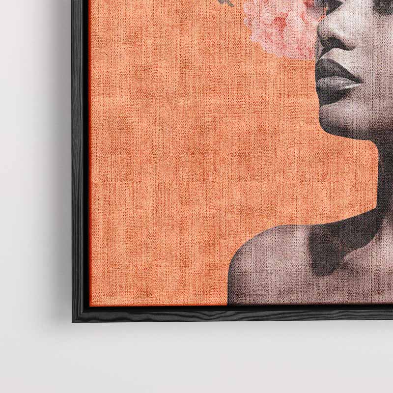 Bloemenfantasie Portret – modern portret kunstwerk van WallArtistic