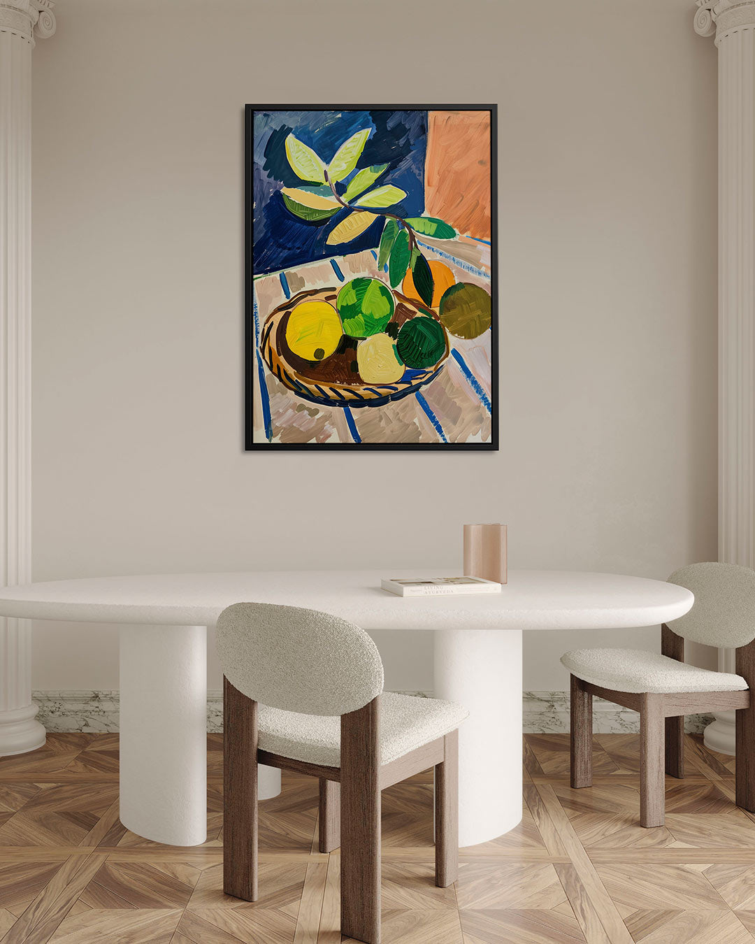Fruit en bladeren – alternatieve weergave van het kunstwerk
