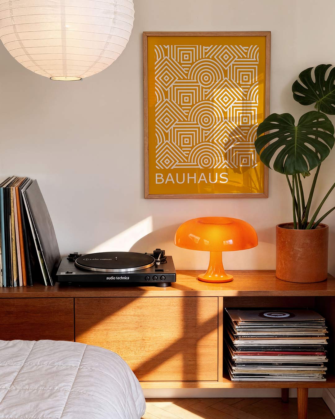 Lijnen en patronen – geometrische Bauhaus poster in staand formaat
