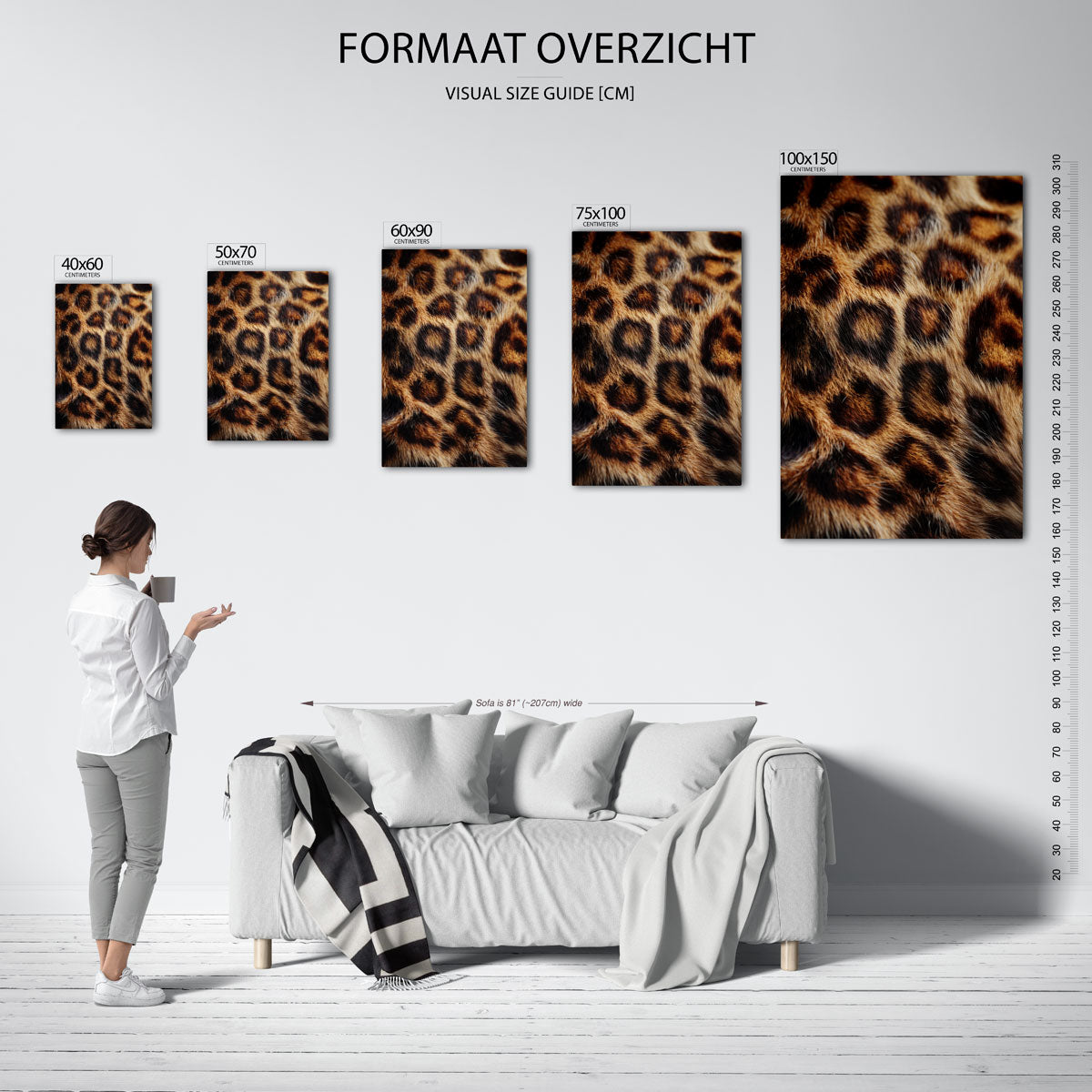 Dierlijke patronen – staande wanddecoratie van WallArtistic