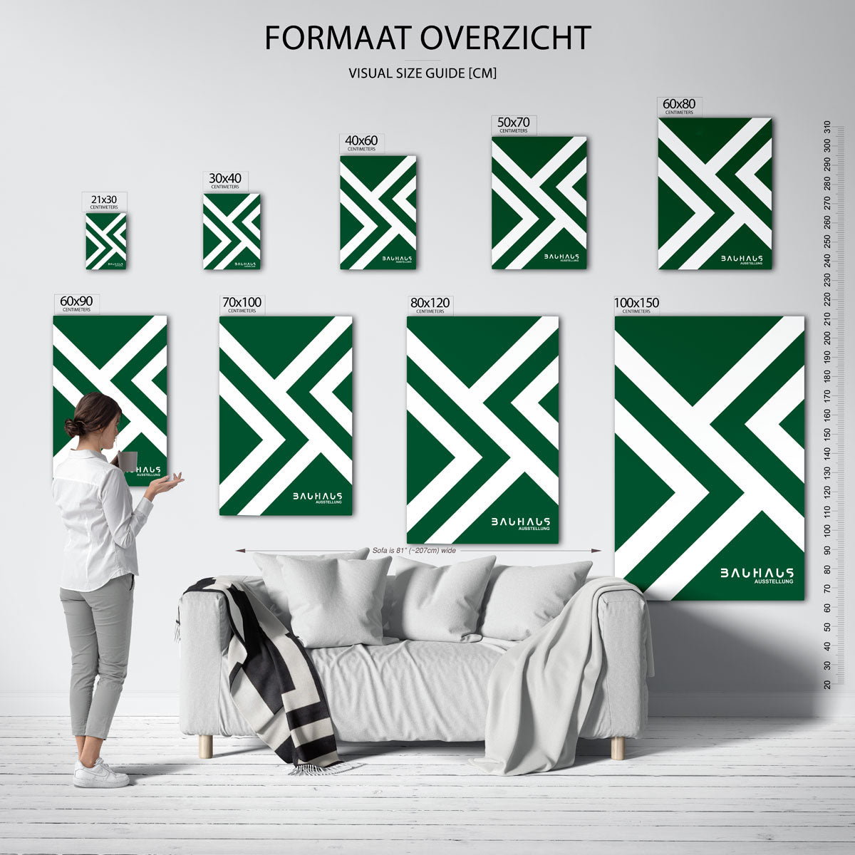 – Bauhaus poster als moderne geometrische wanddecoratie