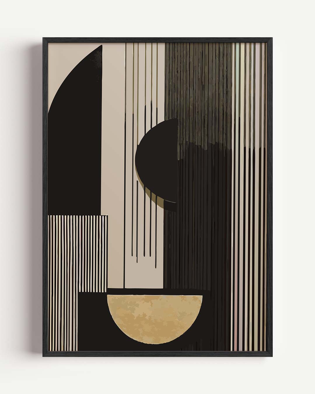Moderne Geometrische Kunstposter – kleurrijke abstracte portret poster als wanddecoratie