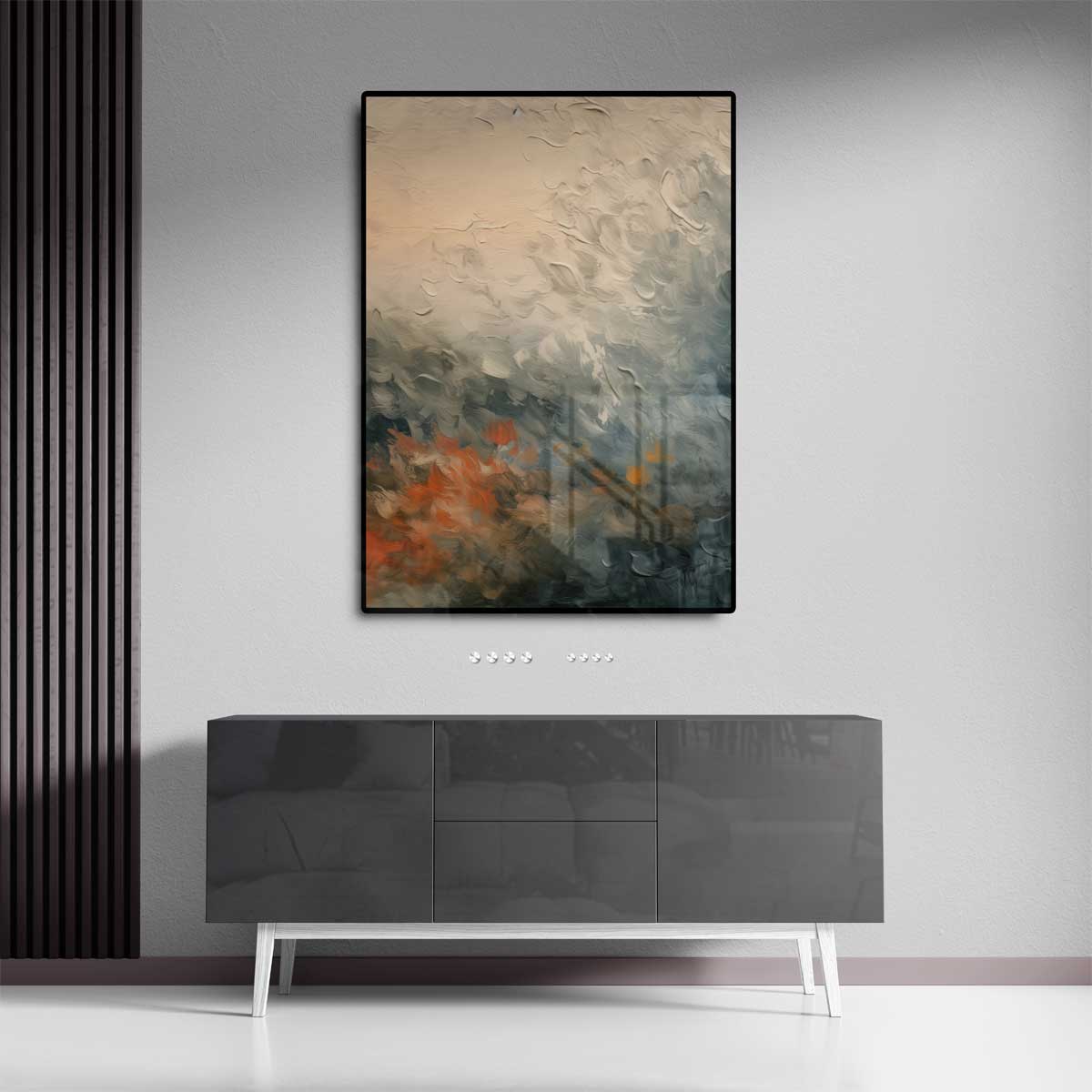 Kleurrijke Zonsopgang in Abstractie – staand kunstwerk voor modern interieur