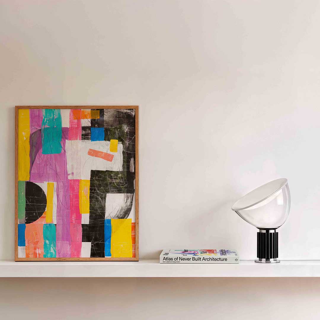 Abstracte vormen en kleuren – kleurrijke illustratie als portret poster