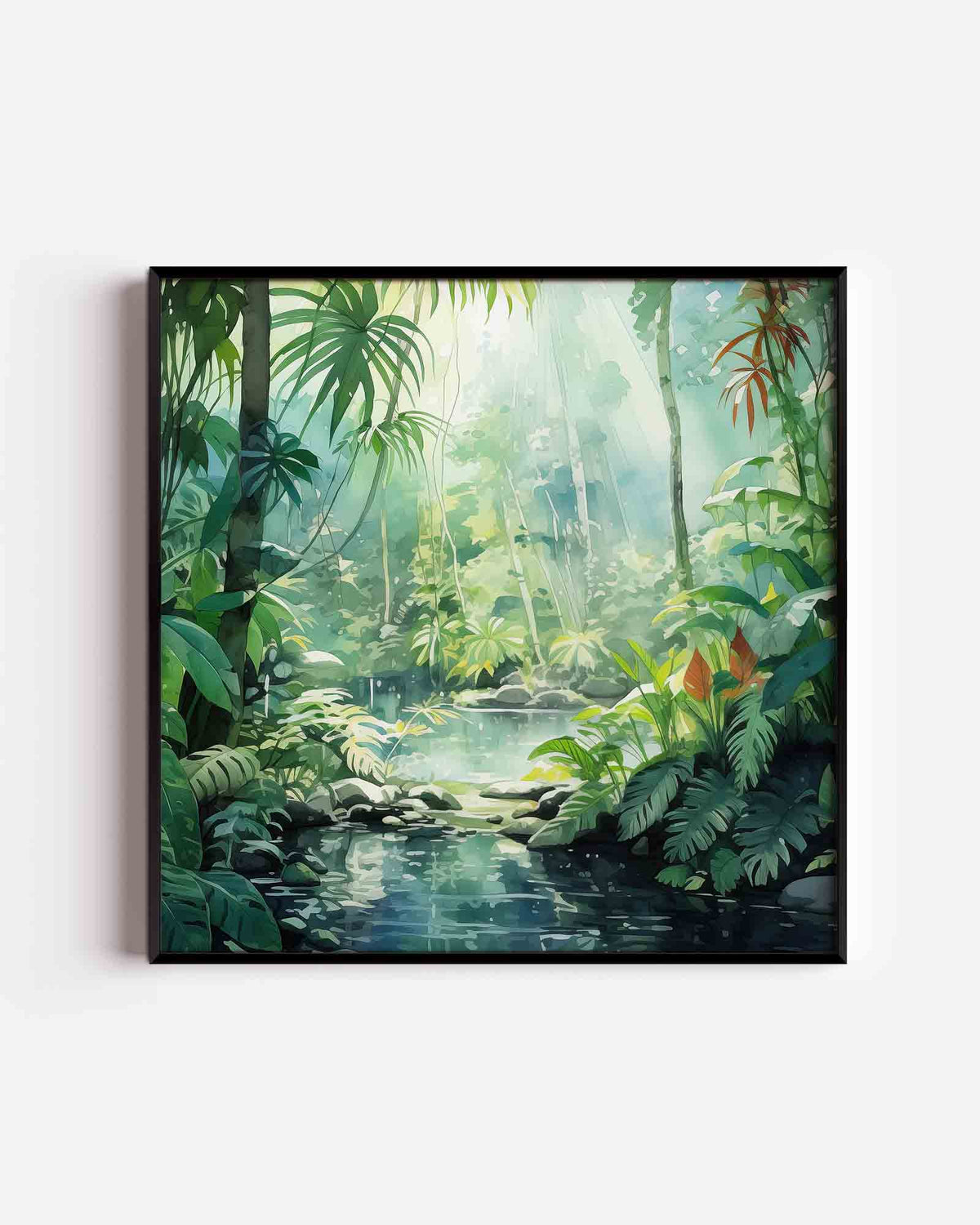 Tropisch bos – jungle vierkante poster als wanddecoratie