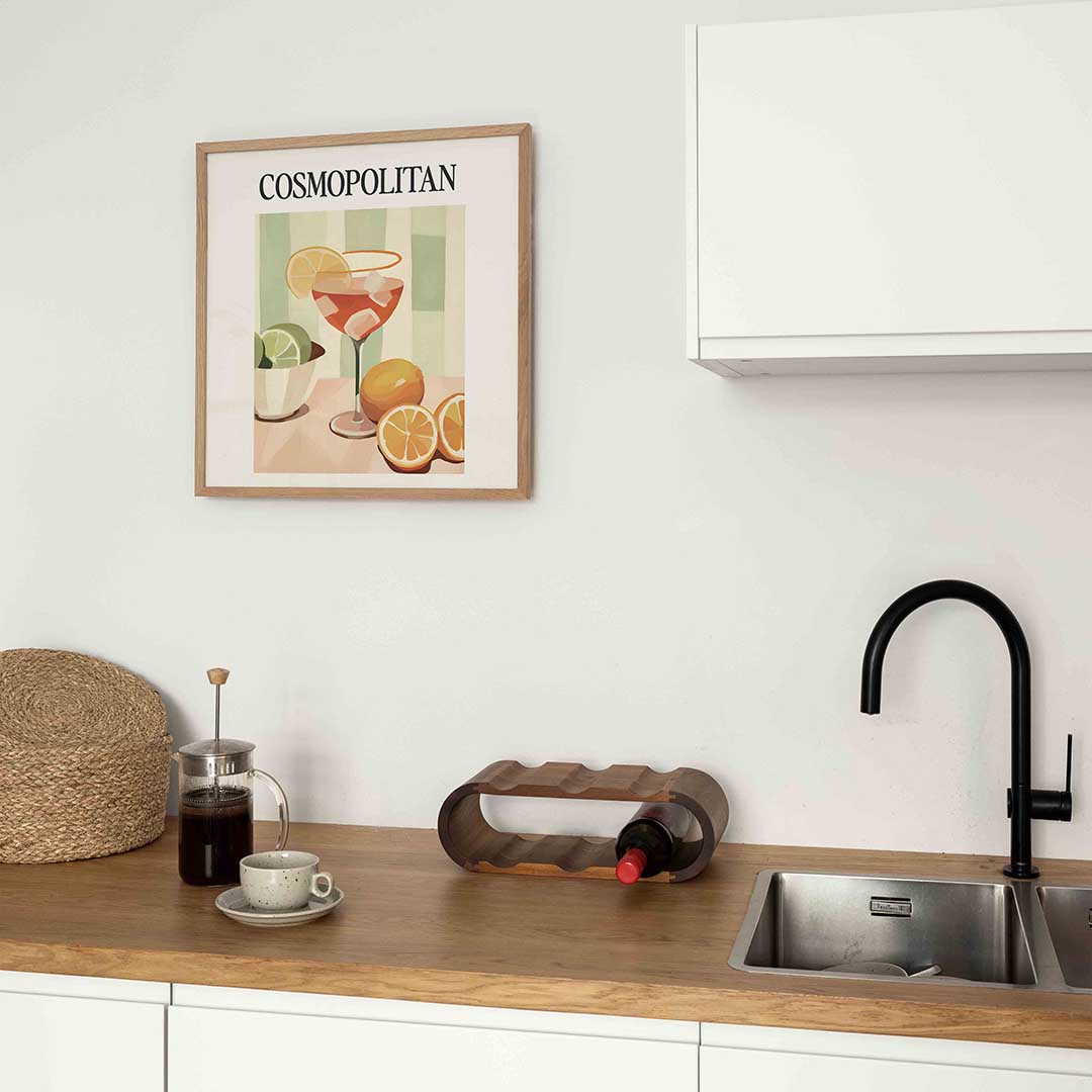 Cosmopolitan cocktail – keukenposter in vierkant formaat