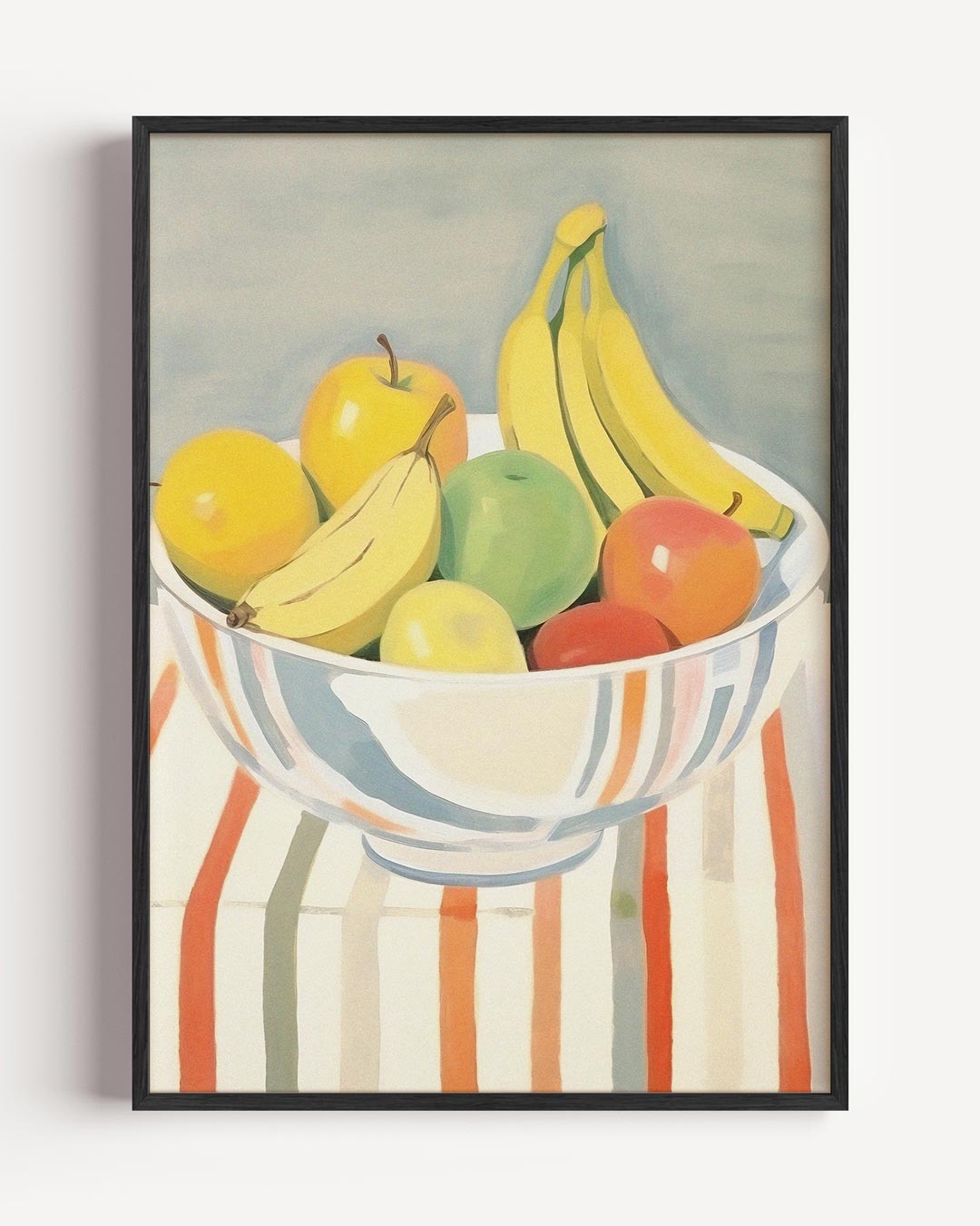 Kleurrijke Fruitmand – keuken portret poster als wanddecoratie