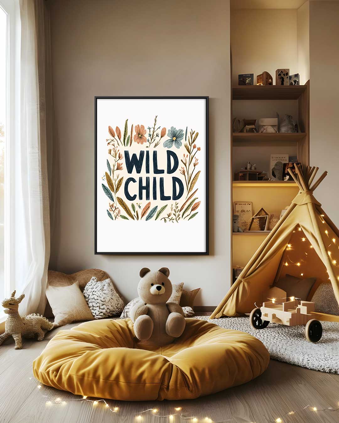 Wild Child Botanische Kunstprint – staand kunstwerk voor modern interieur