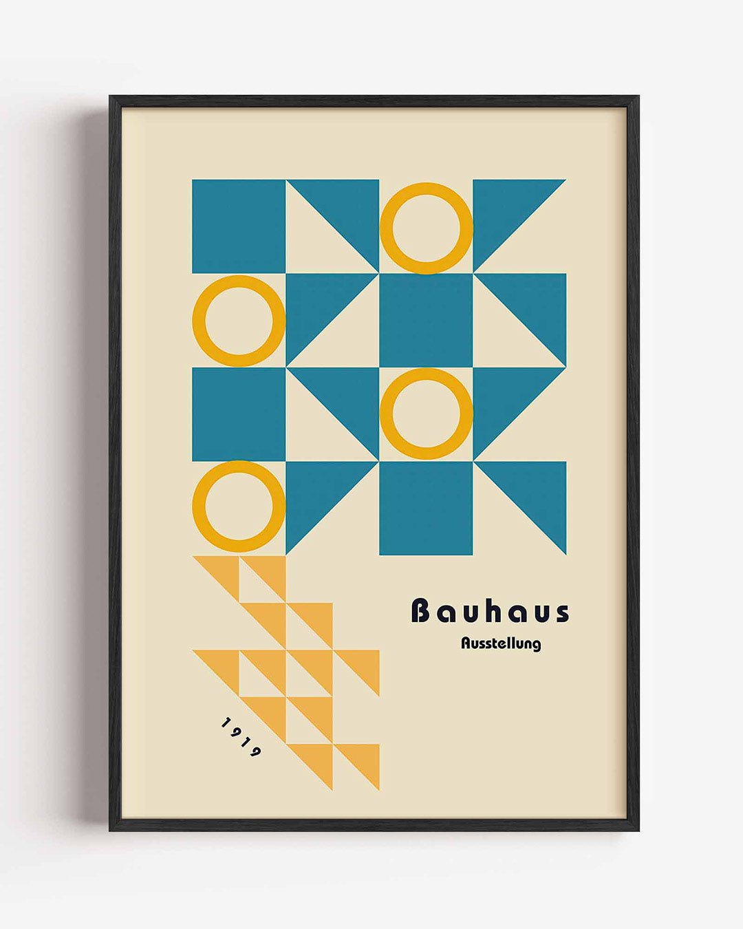 Vorm en kleur – staande Bauhaus poster als wanddecoratie