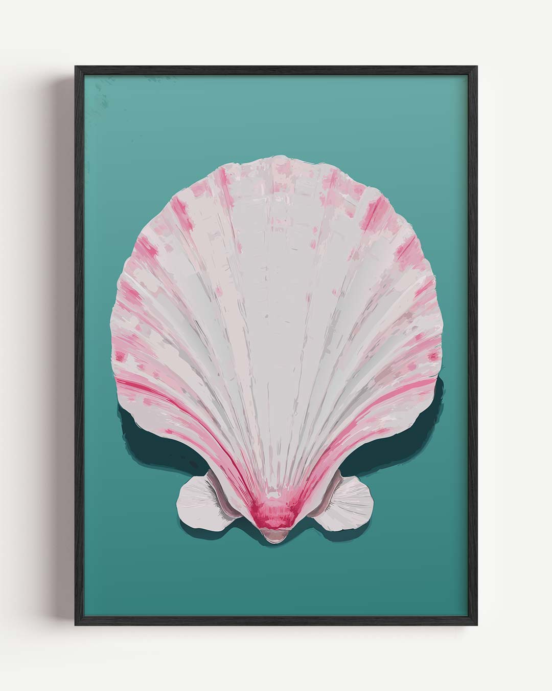 Schelp in Pastel – zomer portret poster als wanddecoratie