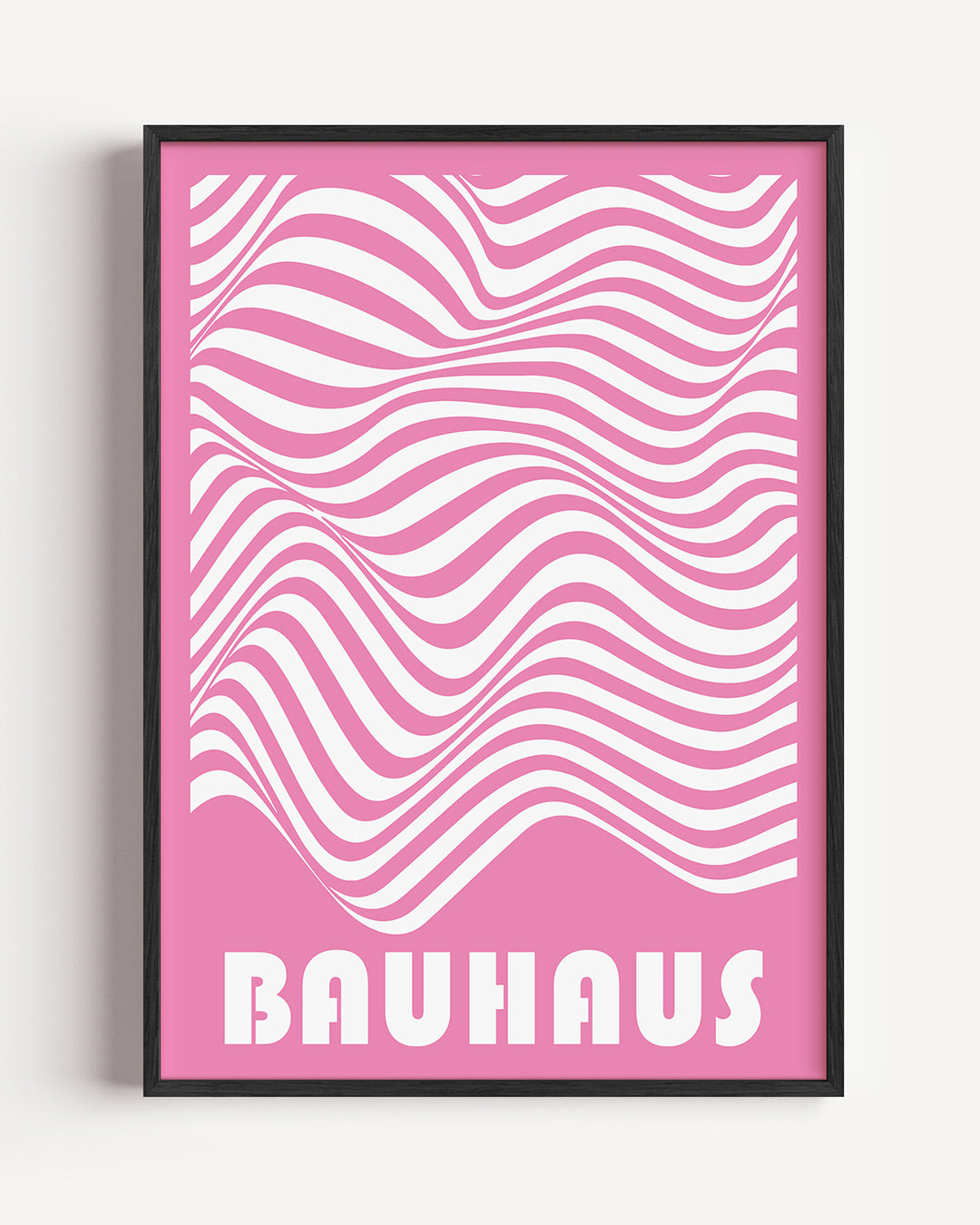 Golvend lijnenspel – staande Bauhaus poster als wanddecoratie