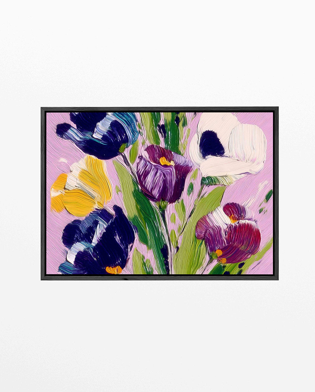 Kleurrijke bloemen – liggend bloemen kunstwerk