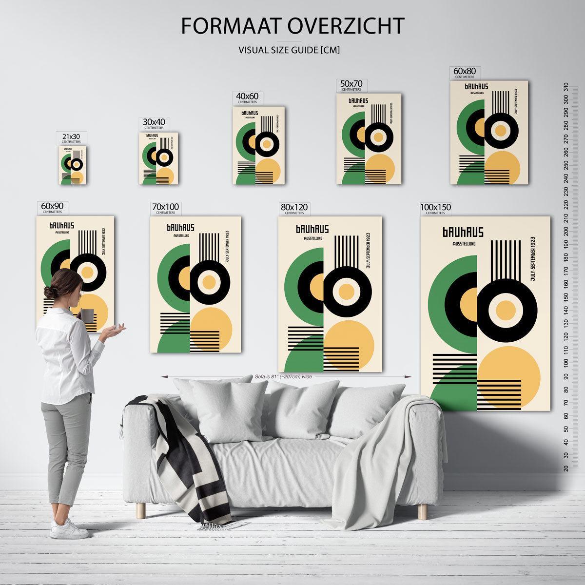 Vormen en lijnen – geometrische poster in Bauhaus-stijl van WallArtistic