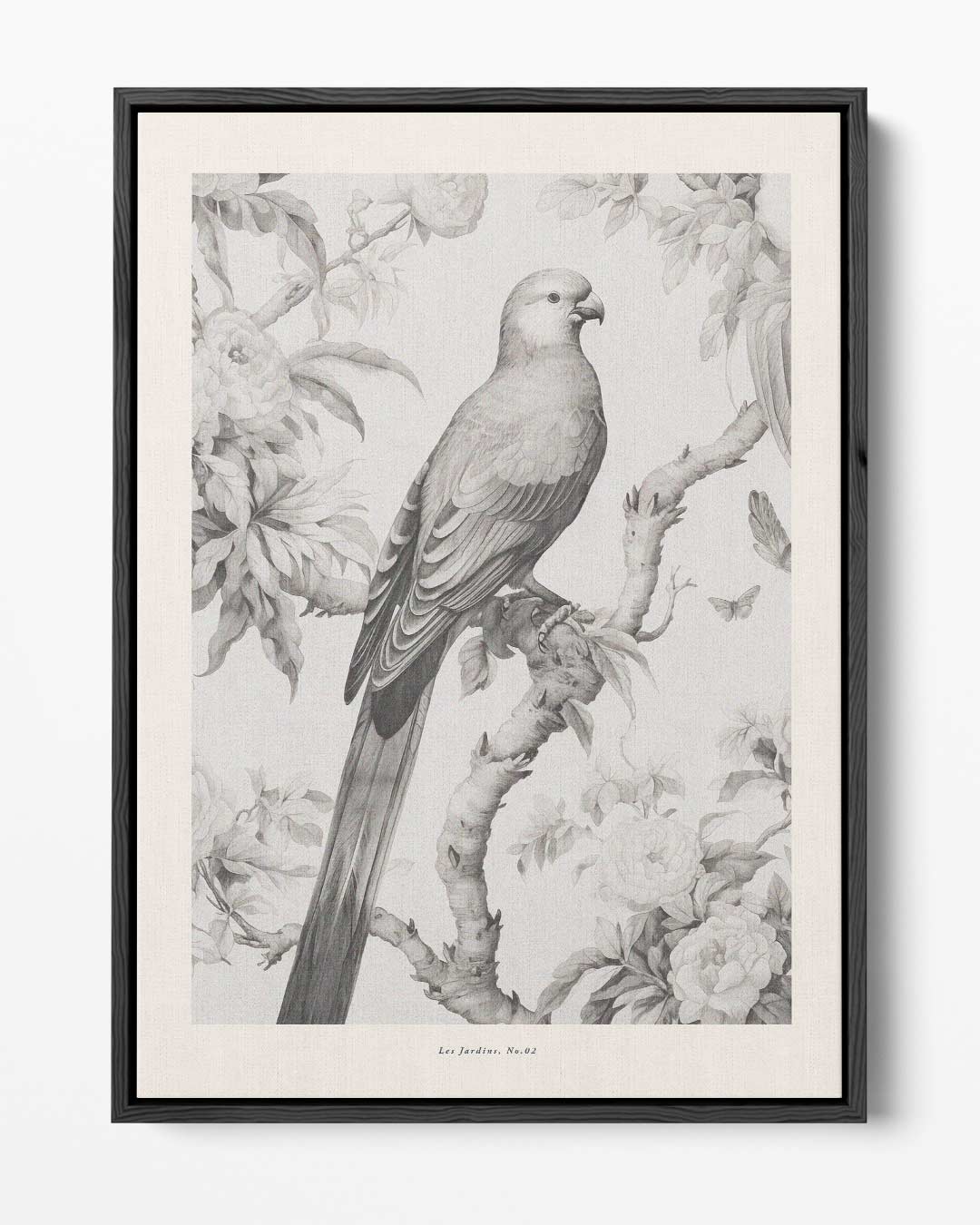 Elegante Vogel in Botanische Tuin – portret kunstwerk als wanddecoratie