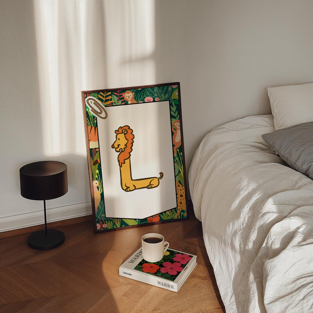 Jungle Alfabet – kinderposter in staand formaat