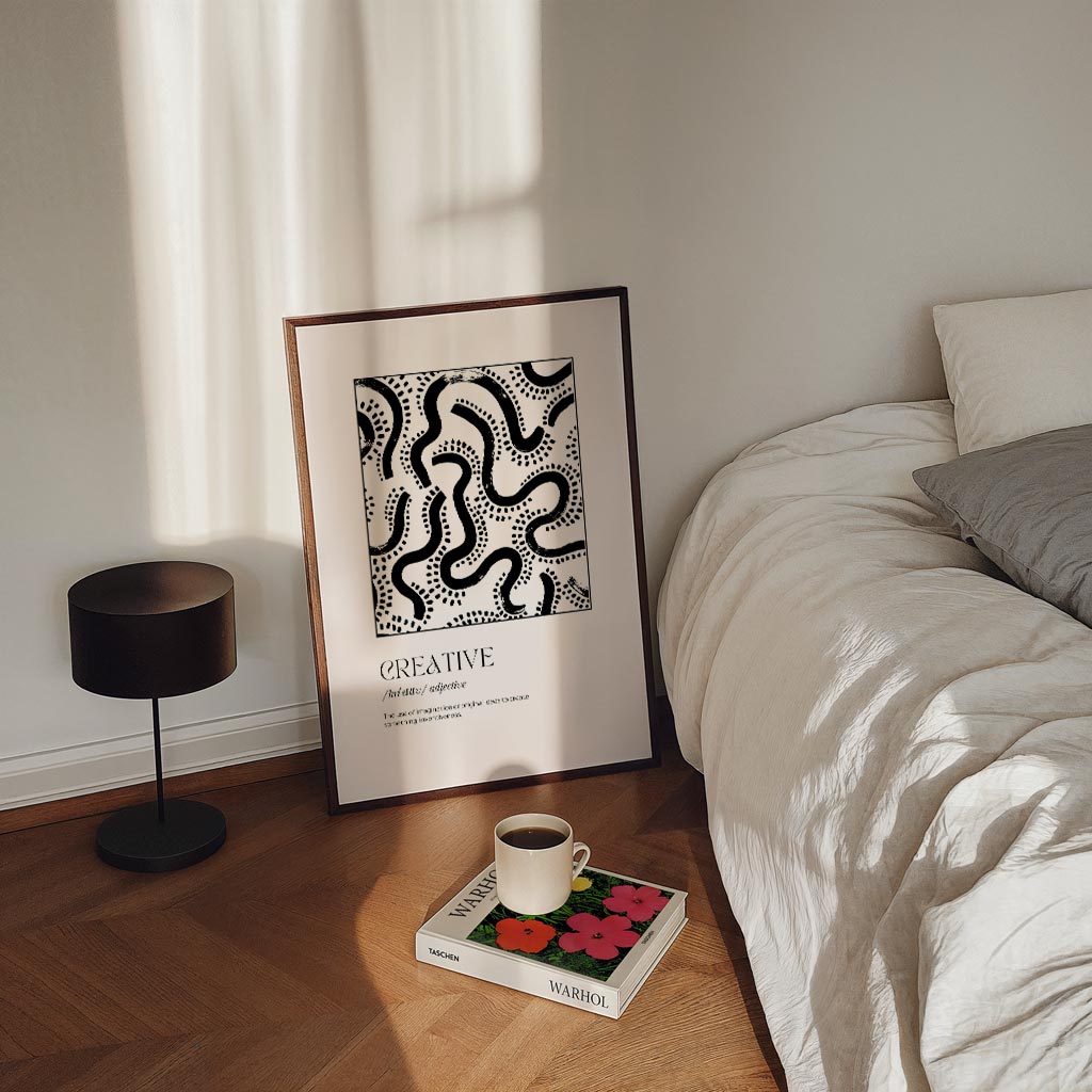 Creatieve Inspiratie – staande Popart wanddecoratie van WallArtistic