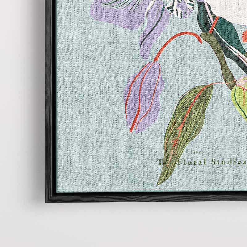 Bloemenpracht in Pastel – canvas wanddecoratie in portret formaat