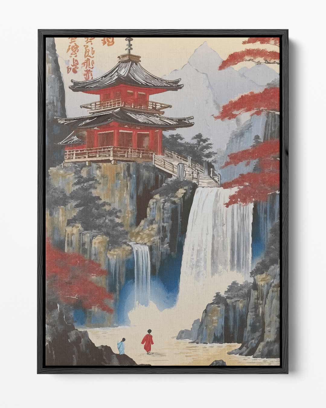 Japans Waterval Panorama – portret kunstwerk als wanddecoratie