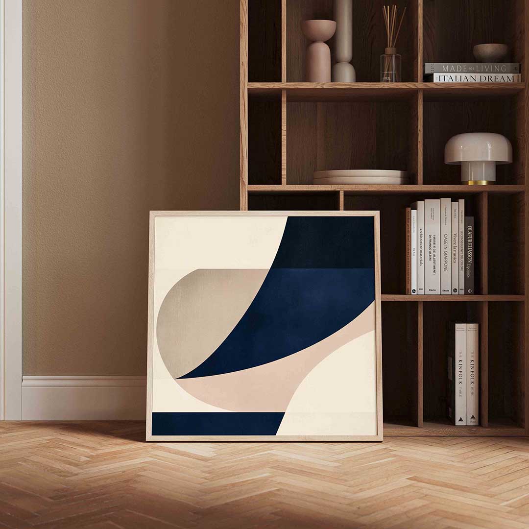 Abstracte vormen – moderne poster in vierkant formaat