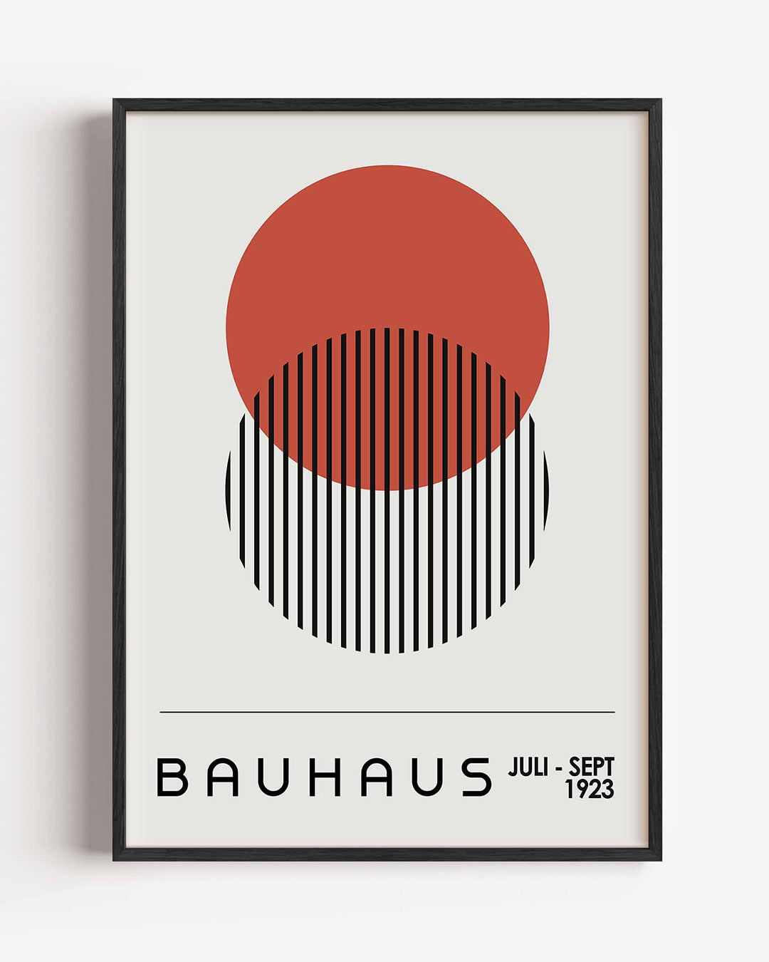 Cirkel en lijnen – staande Bauhaus poster als wanddecoratie