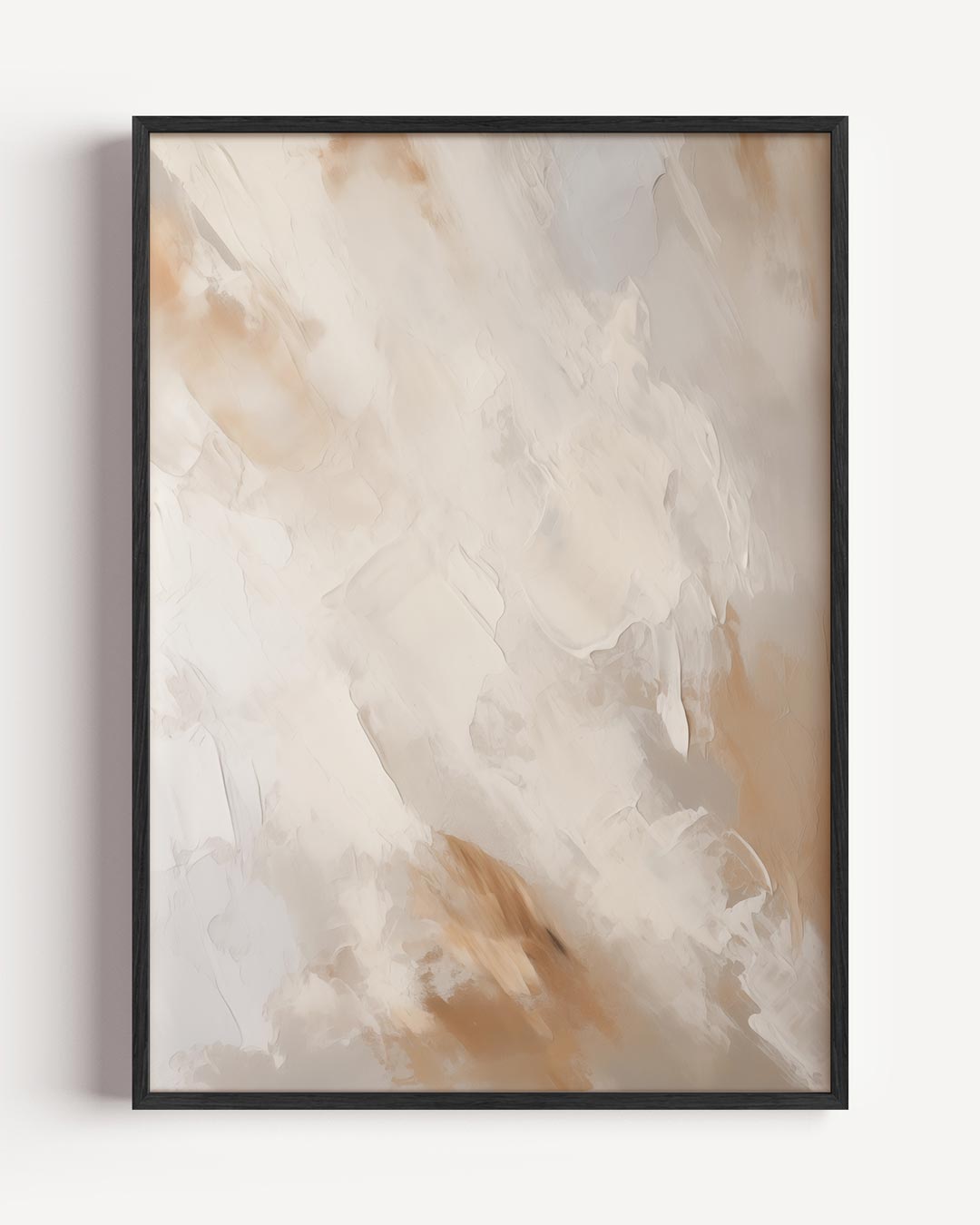 Warme Abstracte Zandtonen – textuur portret poster als wanddecoratie