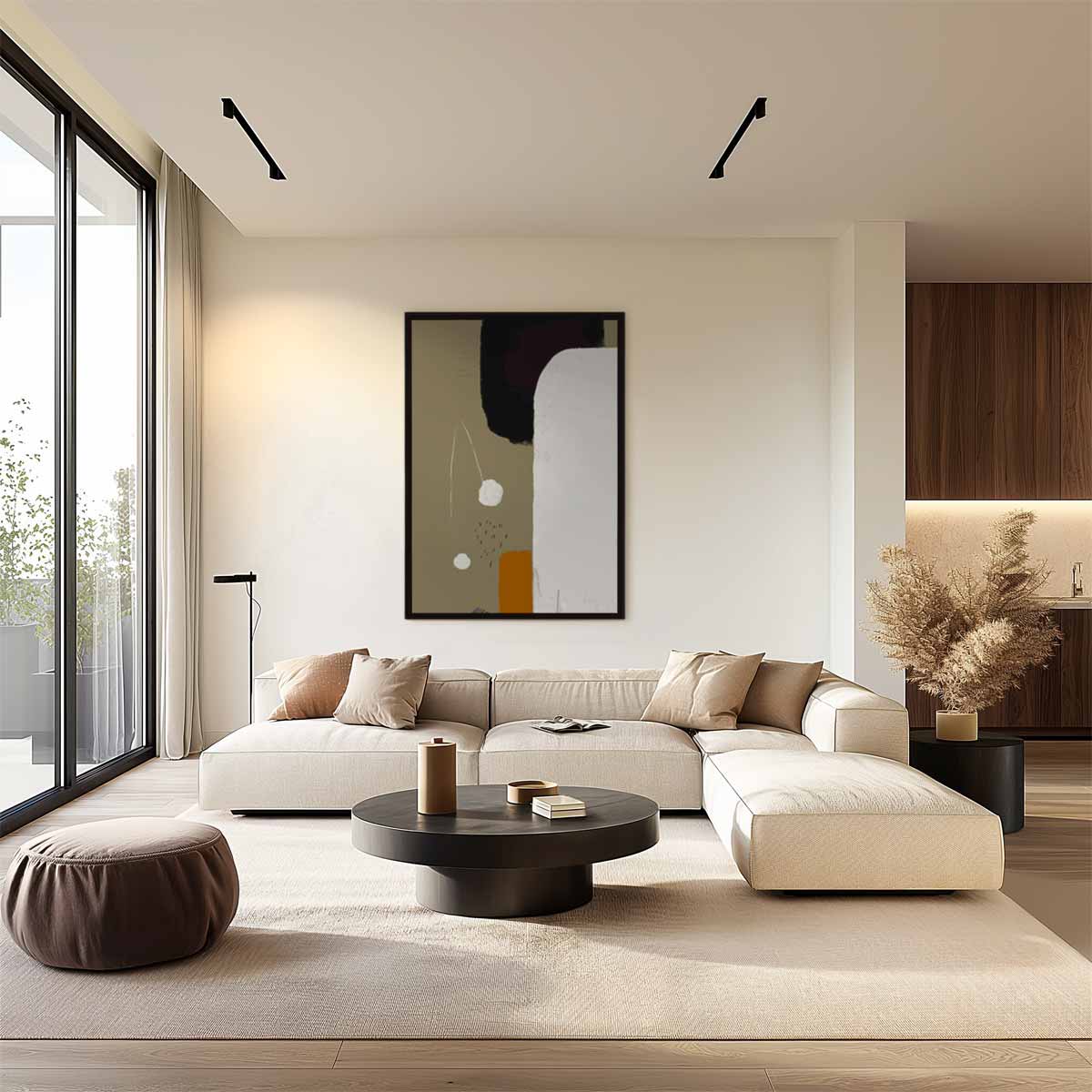Abstracte Rust – plexiglas wanddecoratie in portret formaat