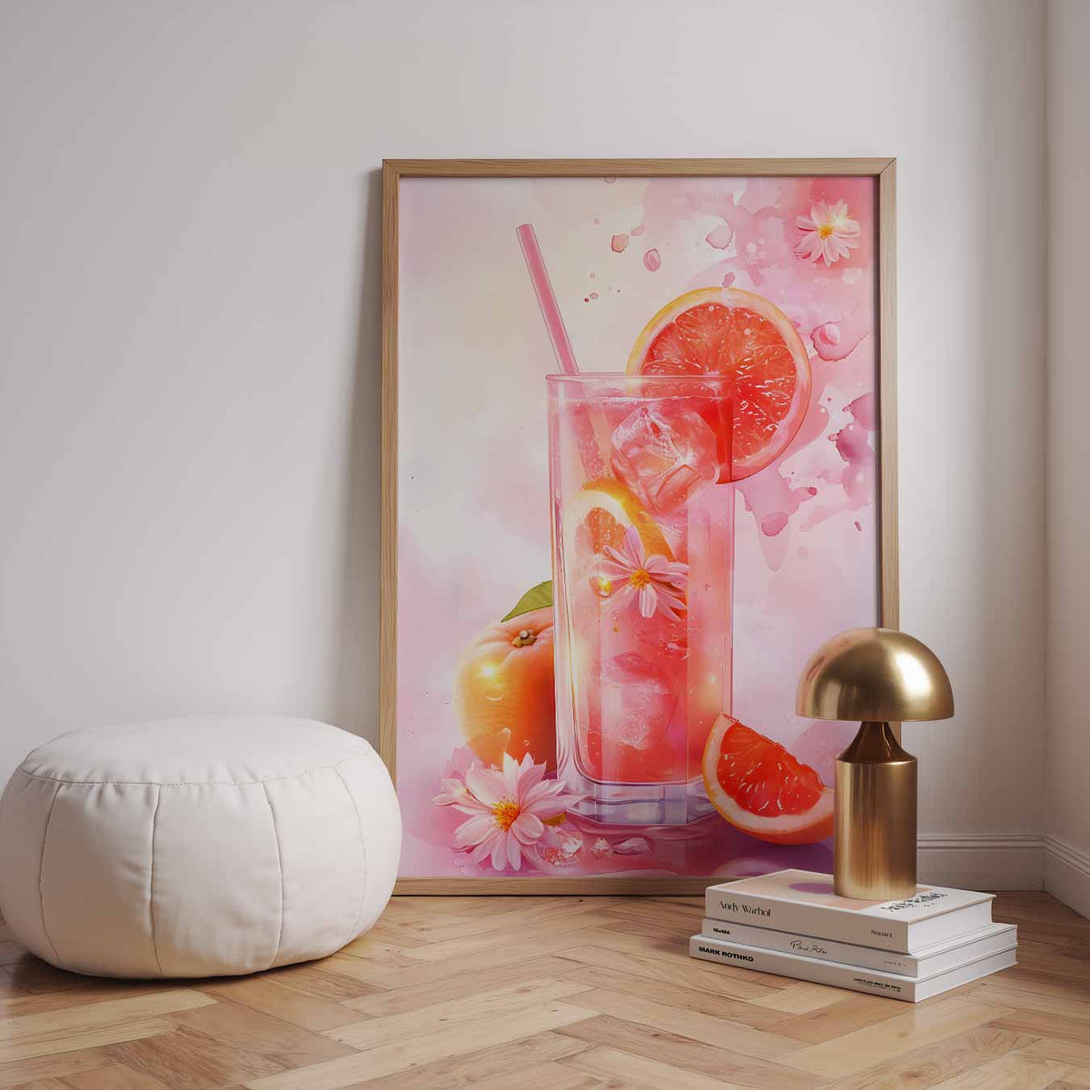 Zomerse Grapefruit Verfrissing – urban poster in staand formaat