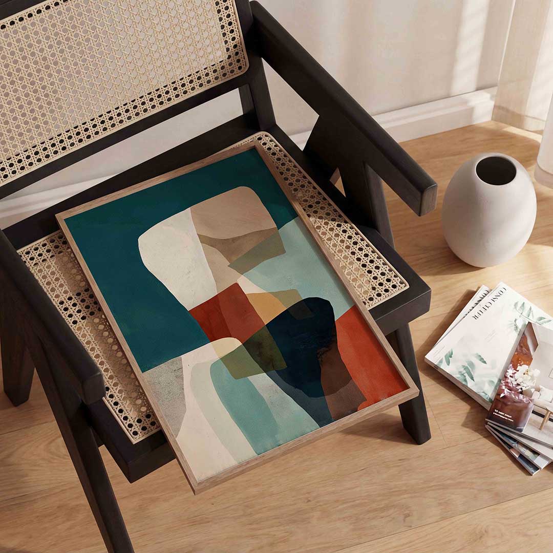 Abstracte vormen – abstracte wandkunst als portret poster
