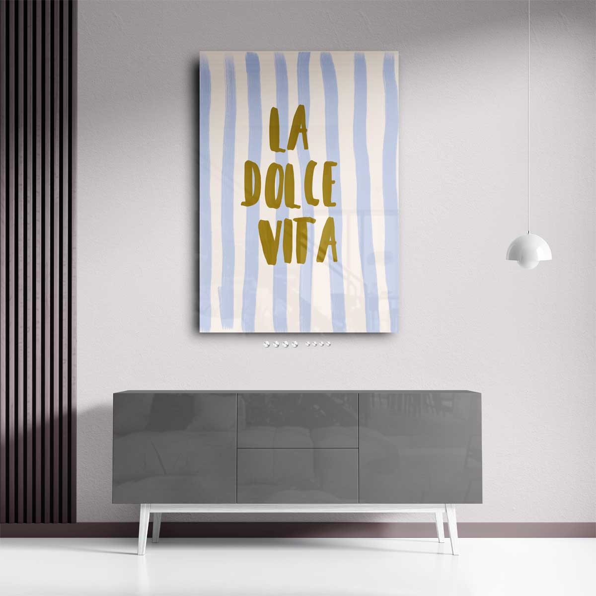 La Dolce Vita Strepen – plexiglas wanddecoratie in portret formaat