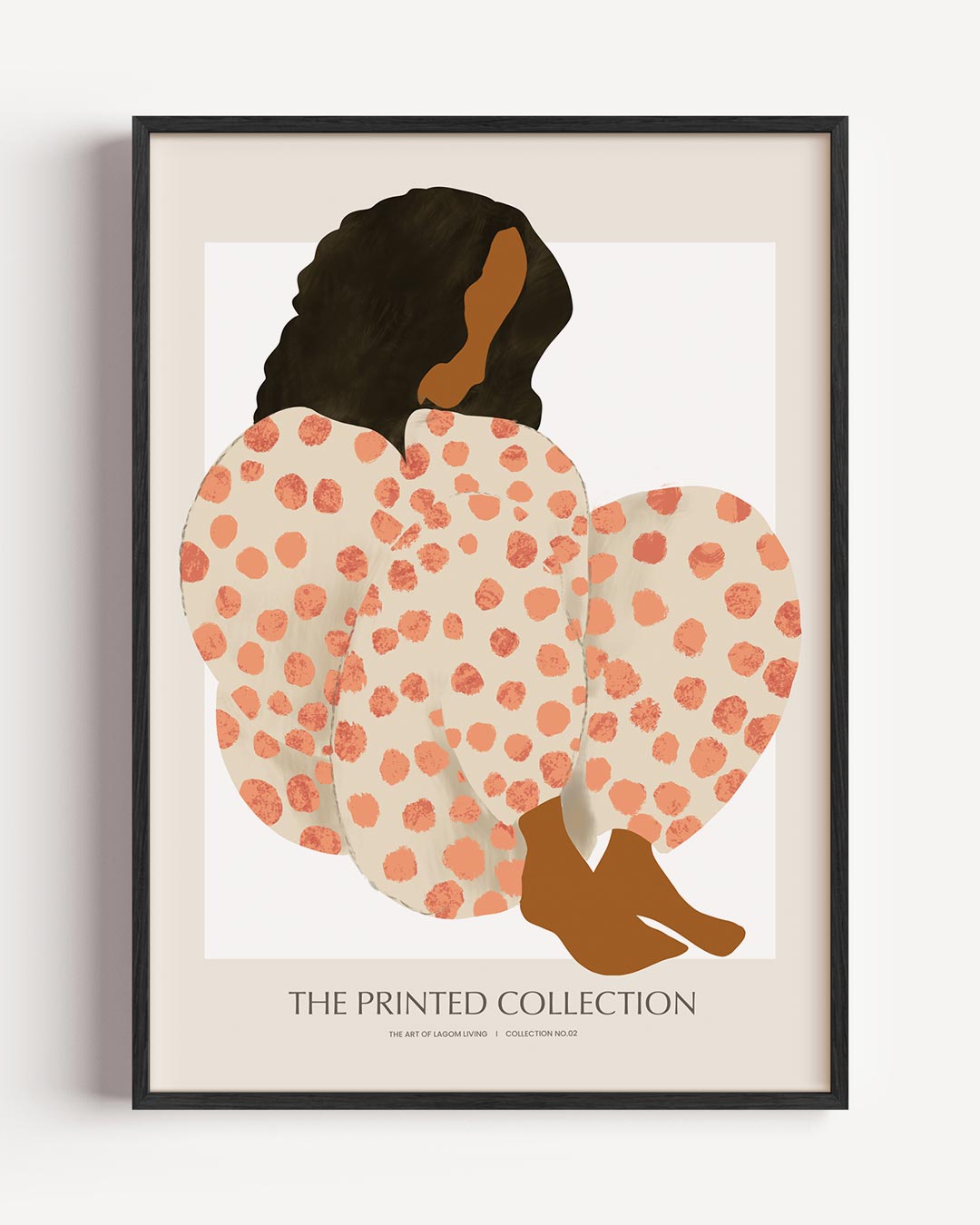 Mooie Gestipte Silhouet – vrouwelijk portret poster als wanddecoratie