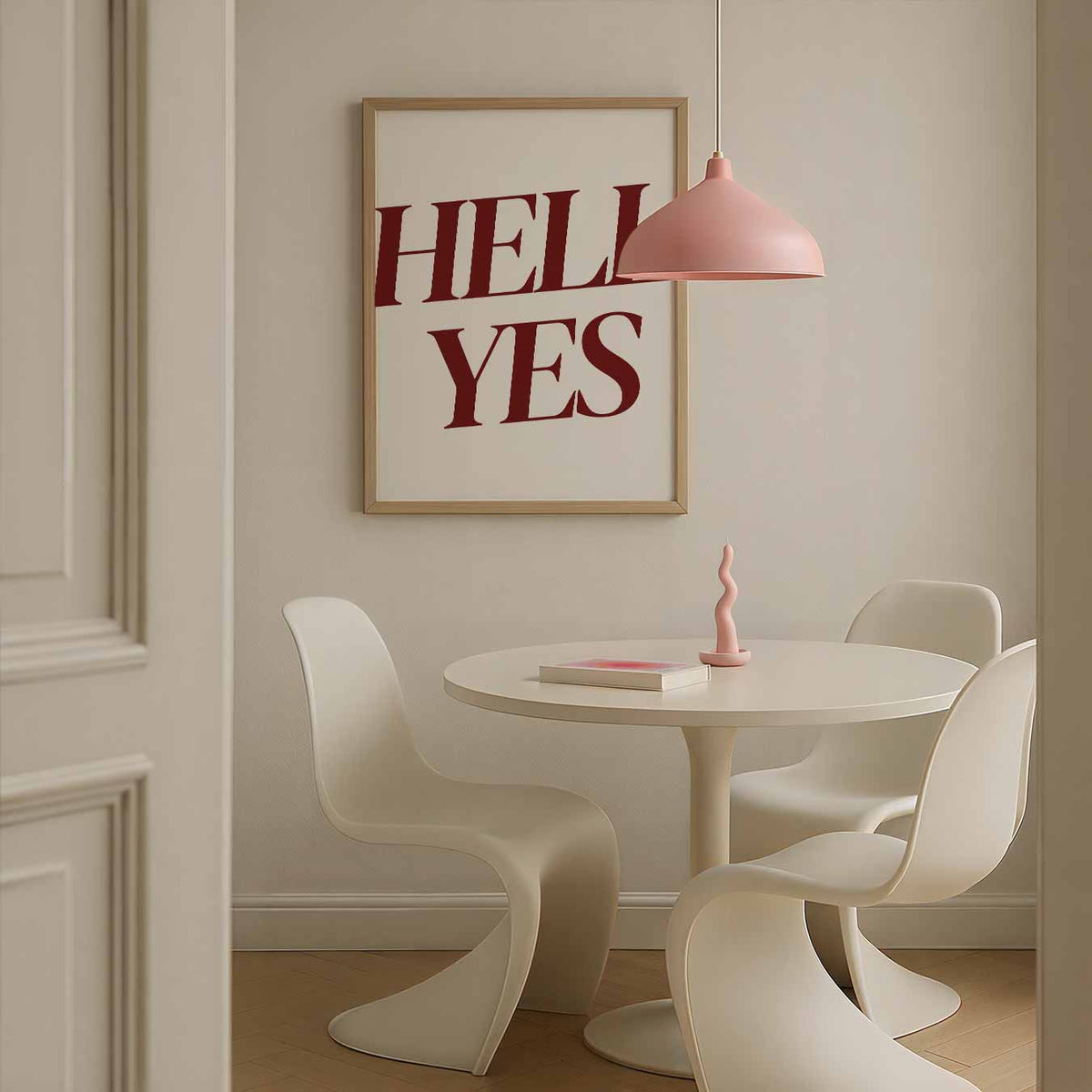 Hell Yes Motivatieposter – Streetart wandkunst als portret poster