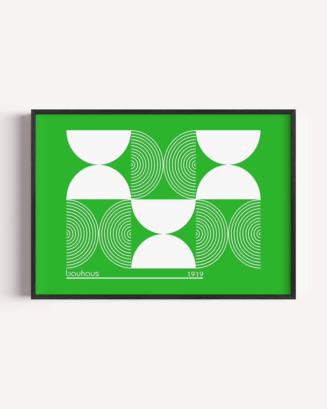 Vorm en lijnen – liggende Bauhaus poster als wanddecoratie
