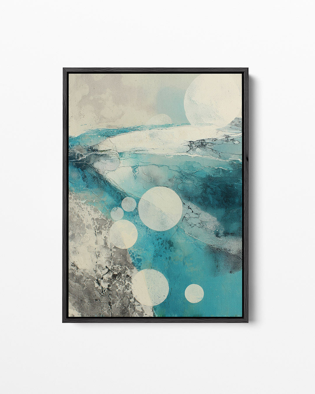 Cirkelvormen en texturen – staand wanddecoratie kunstwerk