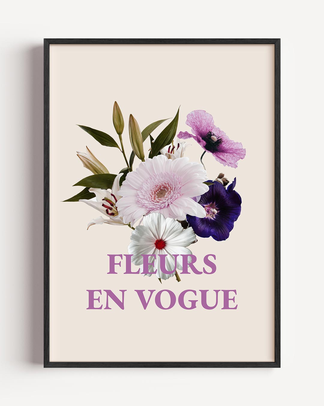 Bloemenpracht Wall Art – typografie portret poster als wanddecoratie