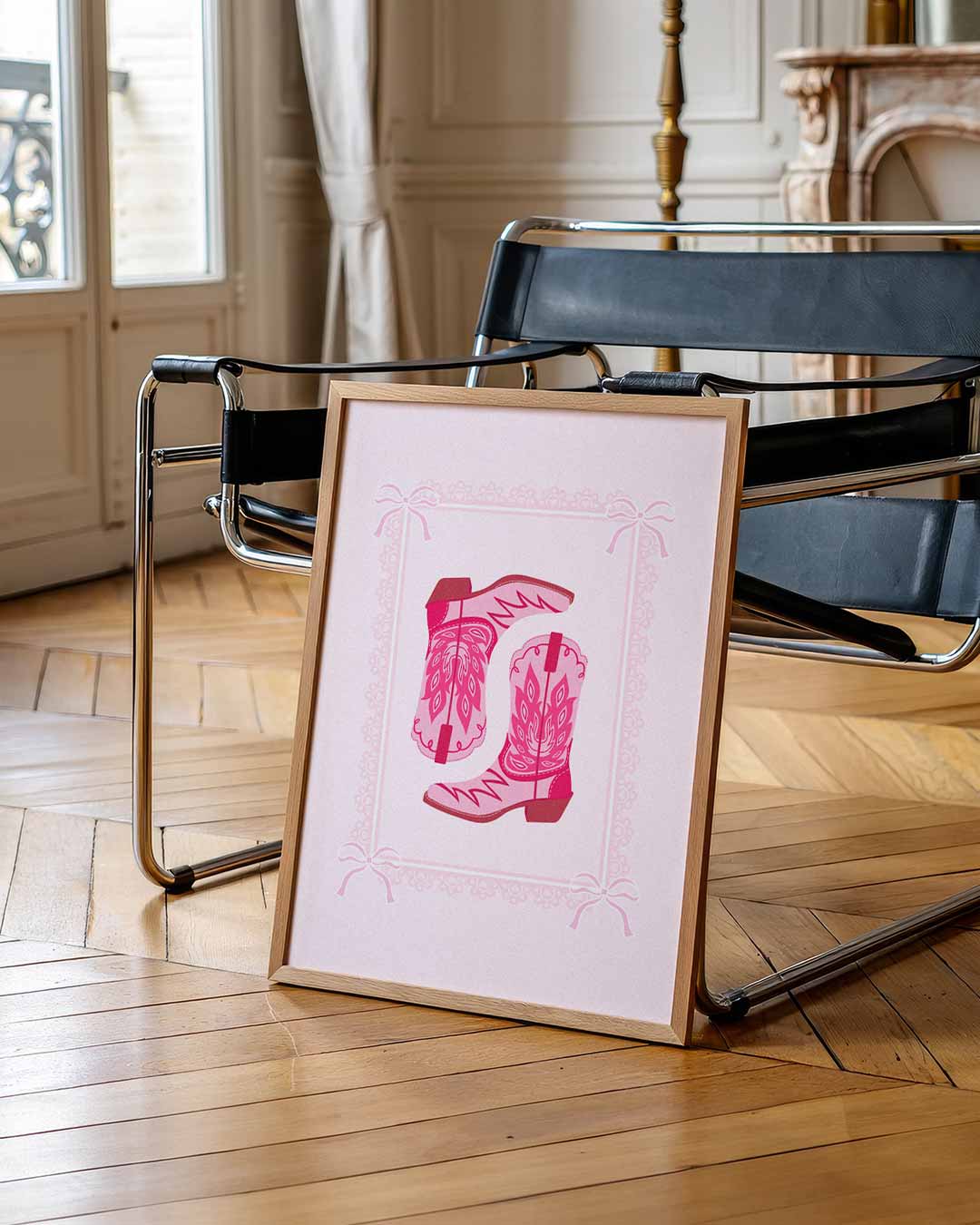 Cowboy Boots Art Print – staande muurposter voor Pasen