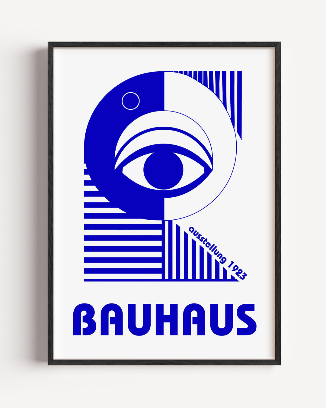 Oog en lijnen – staande Bauhaus poster als wanddecoratie