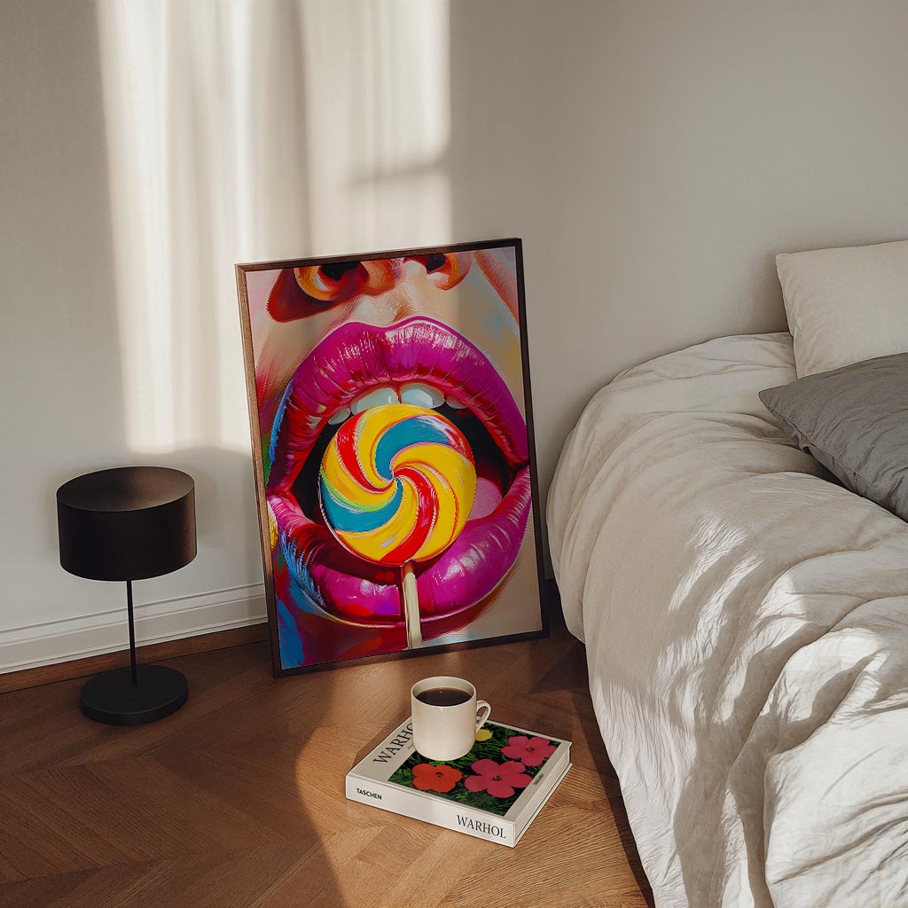 Kleurrijke Lolly Pop Art – staande zomer wanddecoratie van WallArtistic