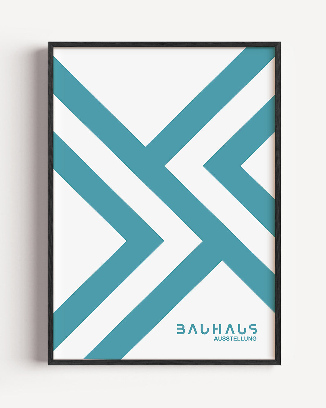 Lijnenspel en vlakken – staande Bauhaus poster als wanddecoratie