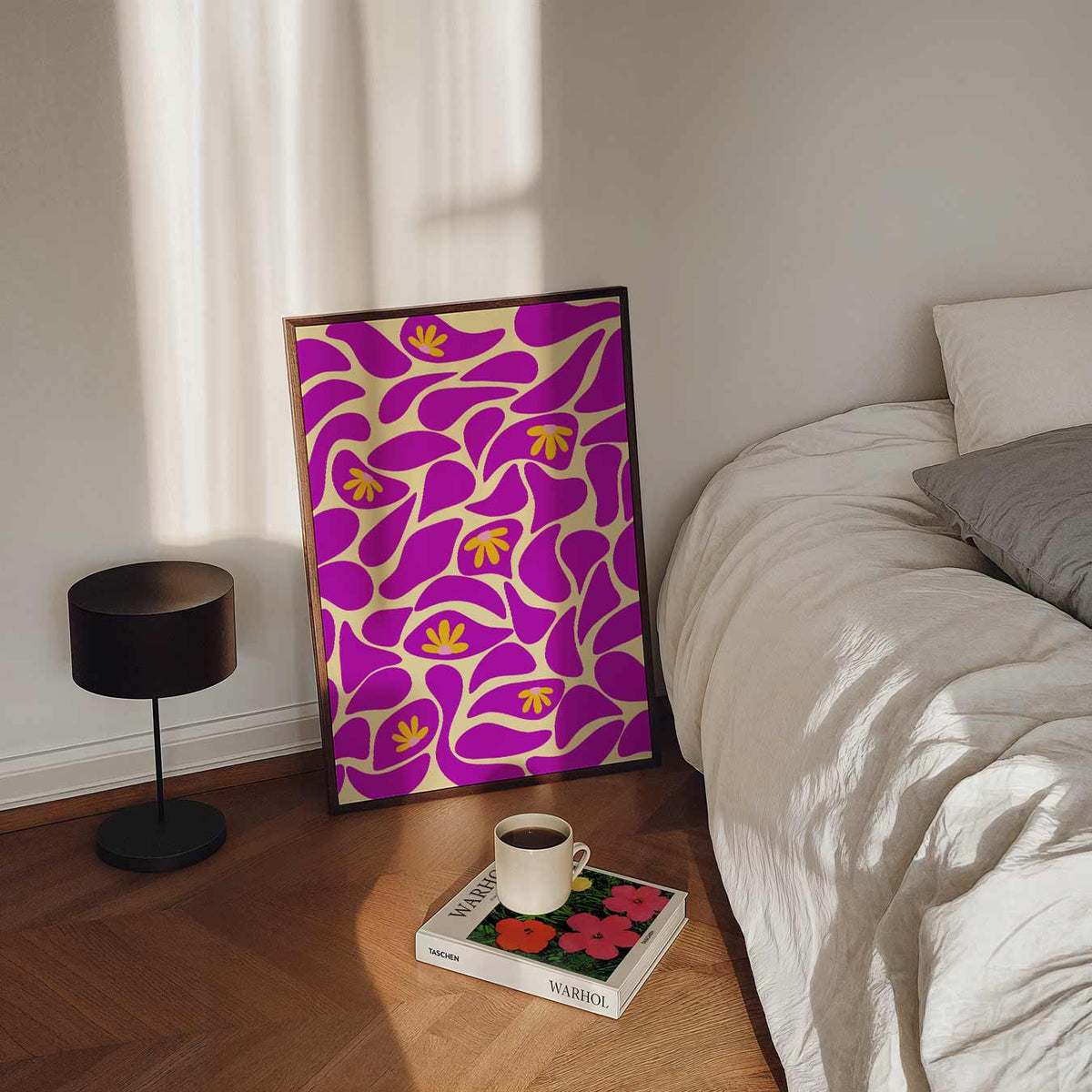 Bloemendroom Abstracte Kunst – staande bloemen wanddecoratie van WallArtistic