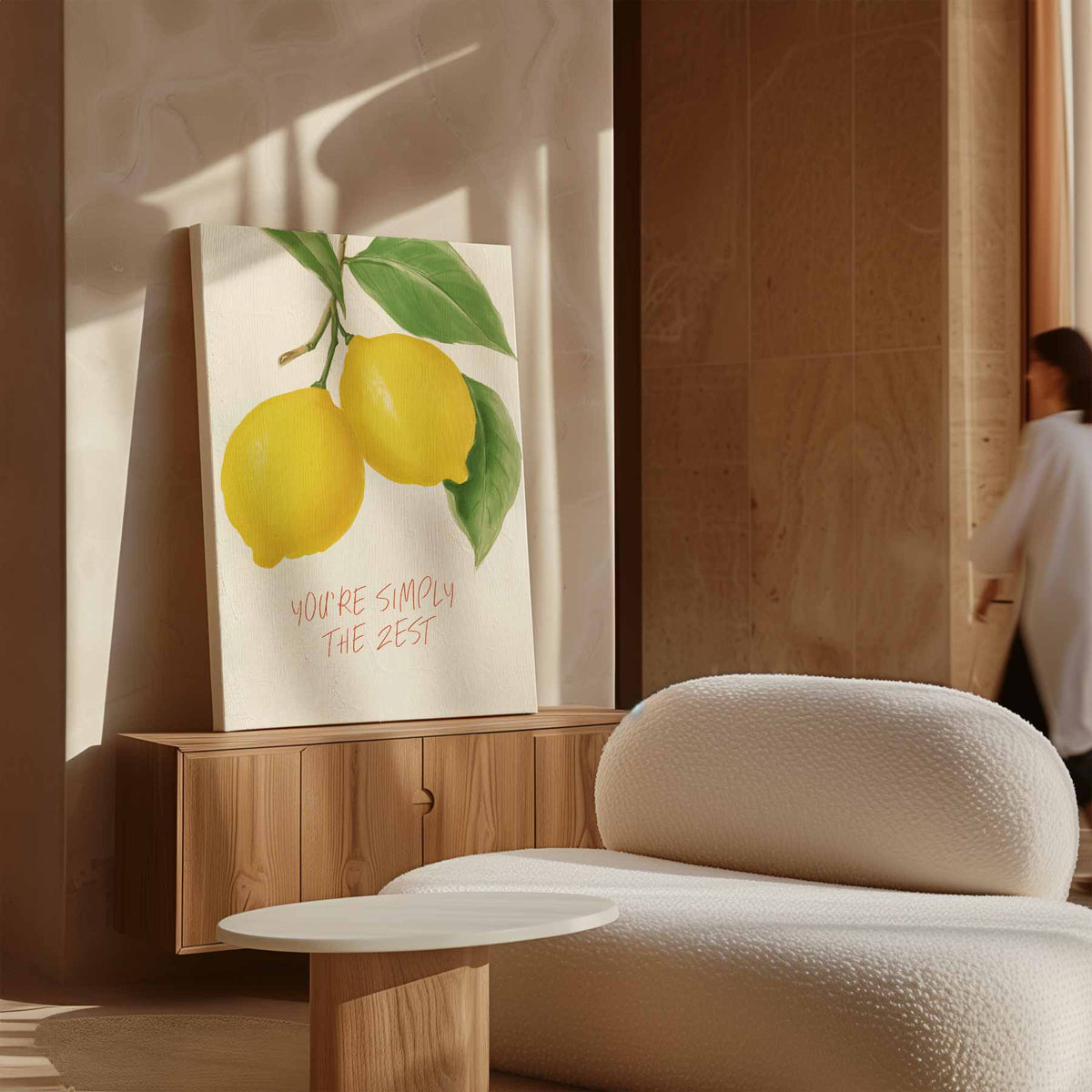 Frisse Citroenvibes Poster – dibond kunstwerk als wanddecoratie