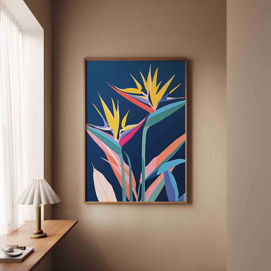 Paradijsvogelbloem – staande jungle wanddecoratie van WallArtistic