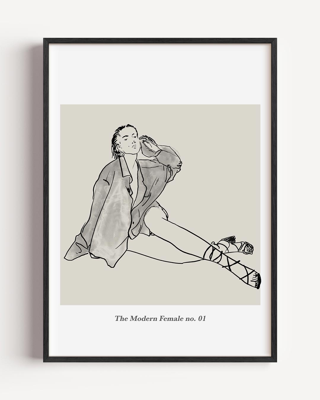 Stijlvolle Moderne Vrouw – vrouwelijk portret poster als wanddecoratie