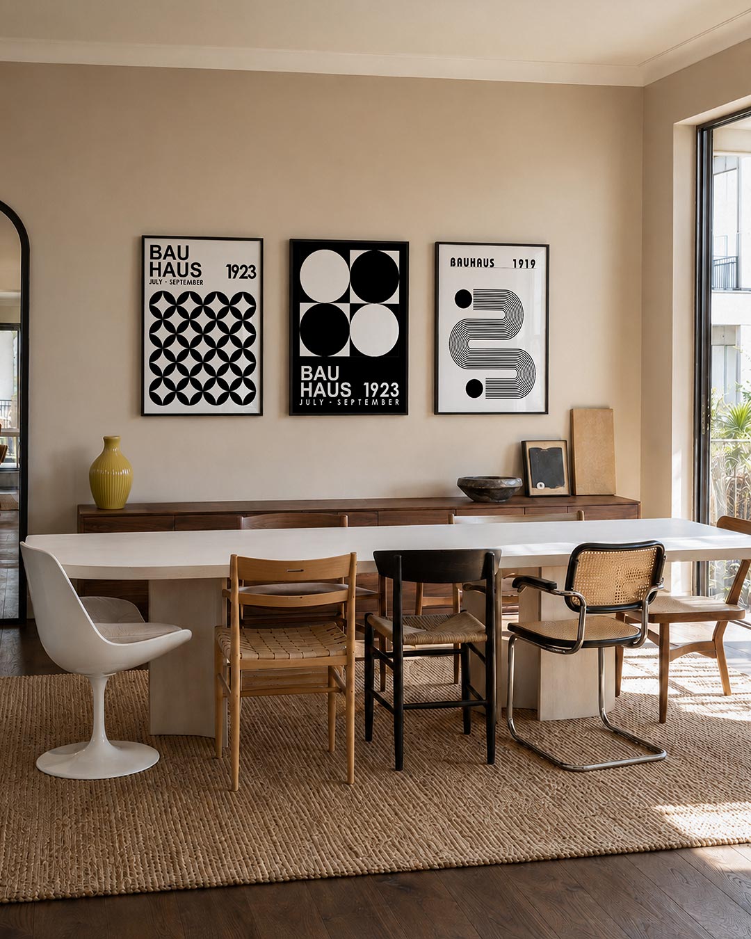 Abstract posterset – tweede productweergave – een abstracte posterset met donkere tinten en een rustige visuele opbouw.